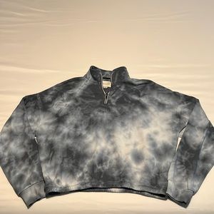 quarter zip tie dye sweatshirt